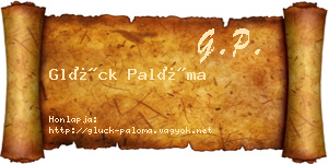 Glück Palóma névjegykártya